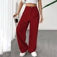thumbnail image 1 of ZZwxWA Women Casual High Waist Suit Pants Business Work Trousers Dressy Stretchy Pants Straight Suits Pants Wide Leg Pant, 1 of 6