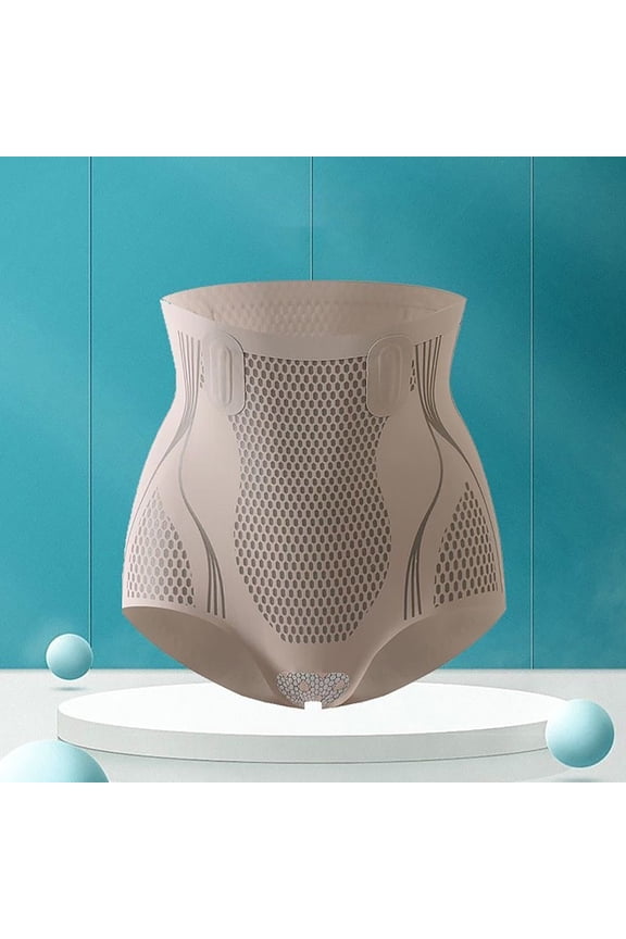 Women Ice Silk Ion Repair Shaping Shorts Shapewear Belly Control Underwear High Waisted Body Shaper