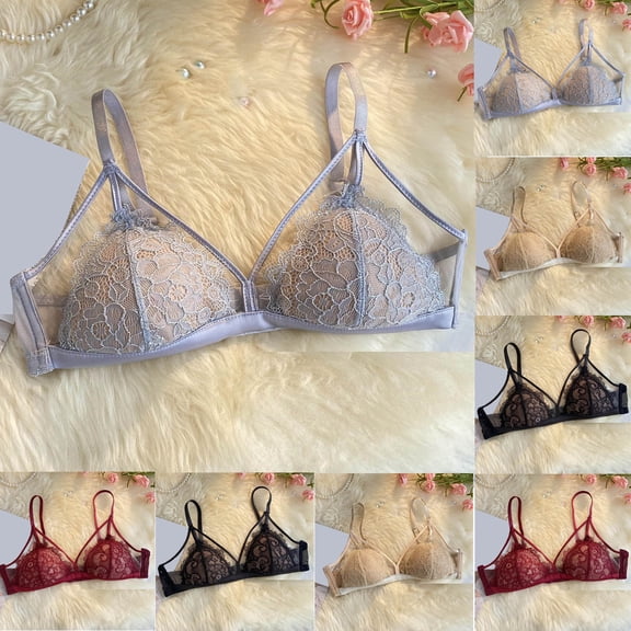 ZZwxWA Women Sexy Lace Bras Soft No Underwire Bralette for Small Chest Breathable T Shirt Bra Underwear Push Up Everyday Bras