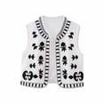 thumbnail image 1 of ZZwxWA Women Vintage Embroidered Vest Tops Linen Cropped Sleeveless Floral Cardigans Fashion Vests Sleeveless Band Collar Womens Coats 2025 Floral Print Jacket Sale, 1 of 7