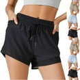 thumbnail image 1 of ZZwxWA Women's Athletic Shorts Drawstring High Waisted Running Shorts Sporty Gym Elastic Workout Shorts with Pockets, 1 of 3