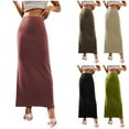 thumbnail image 1 of ZZwxWA Women's Bodycon Maxi Skirt Sexy Slim Fitted Elastic Highwaisted Half Slip Skirts Cocktail Party, 1 of 7