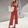 thumbnail image 1 of ZZwxWA Women's Casual Jumpsuits Dressy One Shoulder Overalls Wide Leg Long Rompers Womens High Waist Loose Jumpers with Pockets, 1 of 5