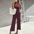 thumbnail image 1 of ZZwxWA Women's Casual Jumpsuits Dressy One Shoulder Overalls Wide Leg Long Rompers Womens High Waist Loose Jumpers with Pockets, 1 of 5
