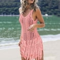 thumbnail image 1 of ZZwxWA Women's Knit Crochet Swimsuits Cover-Ups Solid Sleeveless Vneck Beach Dresses Slit Side Wrap Bathing Suits 2025, 1 of 2