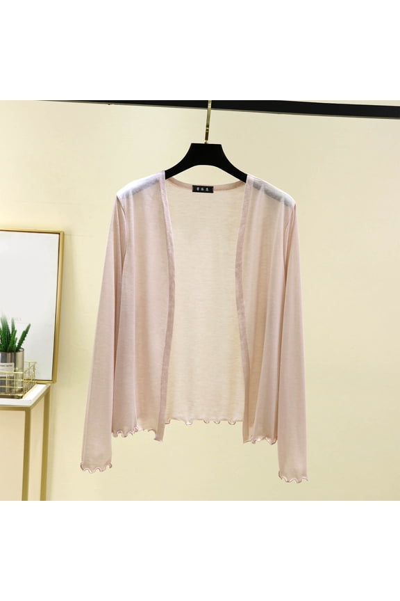 Women's Lightweight Summer Cardigans Casual Open Front Long Sleeve Sun Shirts Long Kimono Coverups Jackets Elegant Cardigan Shawl Sweater