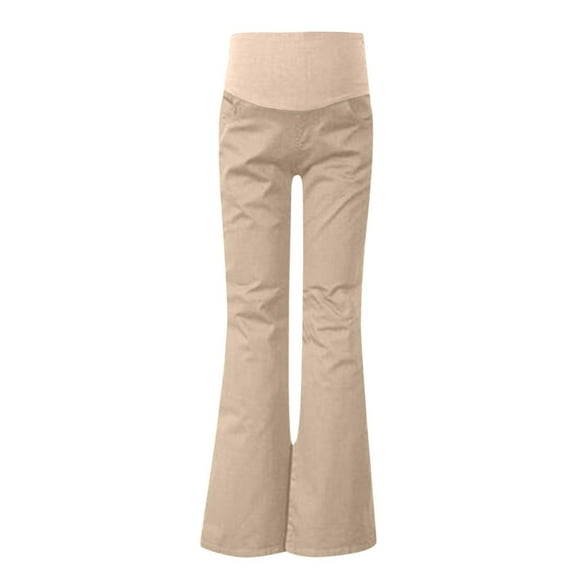 ZZwxWA Women's Maternity Flare Pants Over The Belly High Waisted Pregnancy Yoga Leggings Casual Dressy Work Business Pants