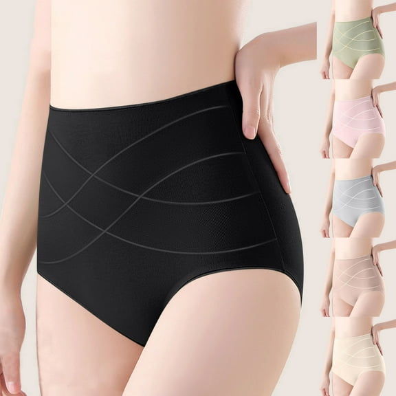 ZZwxWA Women's Panties Belly Control Underwear with Full Coverage Design, High Waist Soft Briefs for Body Shaper