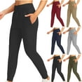 thumbnail image 1 of ZZwxWA Women's Pants High Waisted Lightweight Athletic Leggings Tapered Solid Color Yoga Pants for Sport Outfits with Pocket, 1 of 7