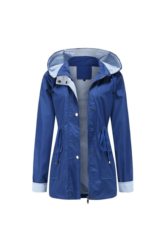Women's Raincoat Waterproof Jacket for Womens Rain Coats Waterproof with Hood Lightweight Jackets Woman’s Raincoat – Water Resistant Slicker Shell Windbreaker Rain Jacket