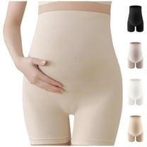ZZwxWA Women's Seamless Maternity Shapewear for Dresses, High Waisted Mid-Thighs Pregnancy Underwear