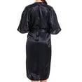 thumbnail image 1 of ZZwxWA Women's Silk Robes Kimonos Satin Pajamas Bridesmaid Bride Party Pjs with Pockets, 1 of 3