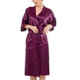 thumbnail image 1 of ZZwxWA Women's Silk Robes Kimonos Satin Pajamas Bridesmaid Bride Party Pjs with Pockets, 1 of 4