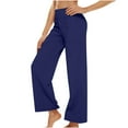 thumbnail image 1 of ZZwxWA Women's Wide Leg Yoga Pants with Pockets High Waist Stretch Comfy Lounge Sweatpants Casual Office Work Dress Pants, 1 of 6
