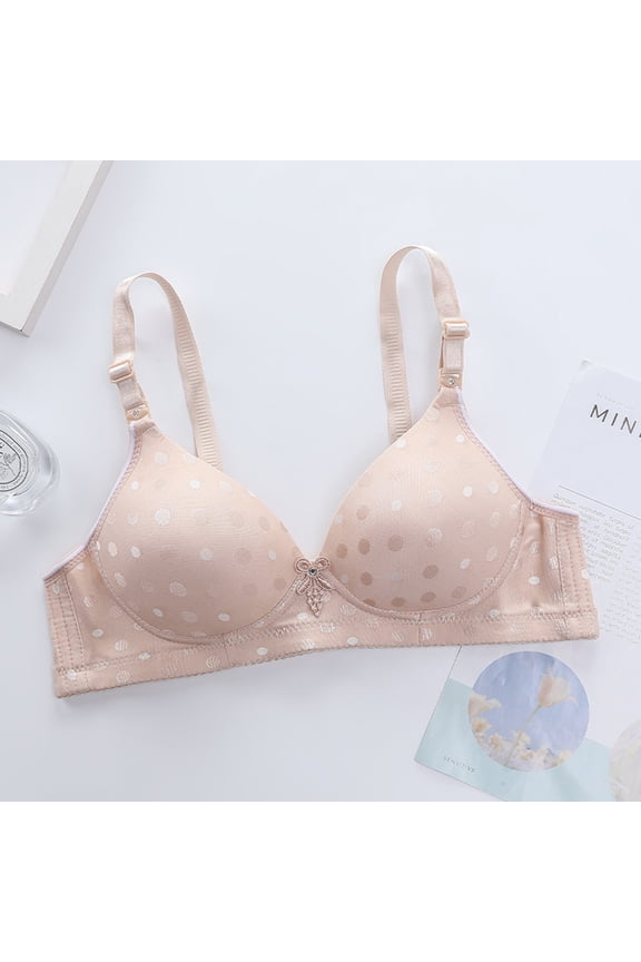 Women's Wireless Basic Regular Padding Everyday Bra Cute Printed Bralette Push Up Seamless Underwear Trendy 2025