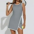 thumbnail image 1 of ZZwxWA Women's Workout Tennis Dress Shorts Pockets Sleeveless Crewneck Golf Athletic Mini Dresses, 1 of 6