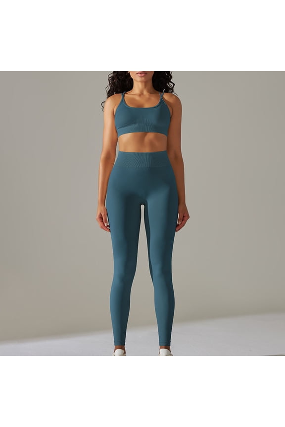 Women's Yoga Outfits 2 piece Set Workout Tracksuits Sports Bra High Waist Legging Active Wear Athletic Clothing Set Holiday Gift Finder