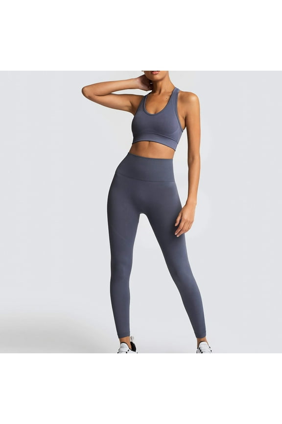 Women's Yoga Outfits 2 piece Set Workout Tracksuits Sports Bra High Waist Legging Active Wear Athletic Clothing Set Up to 60% Off