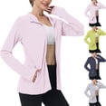 thumbnail image 1 of ZZwxWA Womens 50+ Sun Protection Shirt Printed UV Hoodie Jacket Full Zip with Pockets Athletic Jackets Lightweight Quick Dry Running Workout, 1 of 7