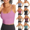 thumbnail image 1 of ZZwxWA Womens Adjustable Camisole Sleeveless Square Neck Spaghetti Strap Tank Tops Basic Shirt with Pad Summer Workout Camis, 1 of 5