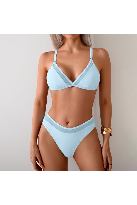Womens Bathing Suits Sexy Two Piece Bikini Swimwear Push Up High Waisted Swimsuit Summer Clothes