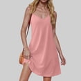 thumbnail image 1 of ZZwxWA Womens Casual Summer Dresses 2025 Sexy Spaghetti Straps Casual Dress Solid Color Short Dress Spring Dress, 1 of 6