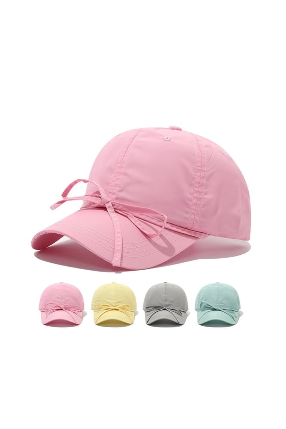 Womens Cute Bowknot Sun Hats Adjustable Trucker Hat Y2k Aesthetic Trendy Baseball Cap Preppy Stuff