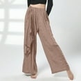 thumbnail image 1 of ZZwxWA Womens Elegant Flowy Ribbon Long Palazzo Pants Summer Casual Solid High Waisted Wide Leg Yoga Lounge Beach Trousers, 1 of 5