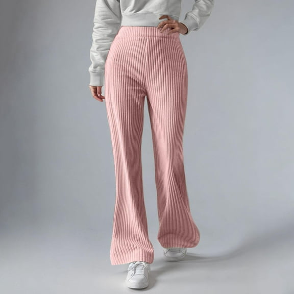ZZwxWA Womens Flared Pants Lounge Lightweight Corduroy Pants Straight Slimming Fashion Outdoor Solid Sports Workout Women's Trousers