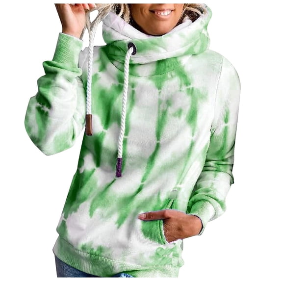 ZZwxWA Womens Fleece Sherpa Hoodies Long Sleeve Drawstring Hooded Warm Sweatshirts Tie Dye Comfy Pullover with Pockets My Order