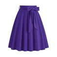 thumbnail image 1 of ZZwxWA Womens High Waist A-Line Pockets Skirt Skater Flared Midi Skirt Ladies Vinage Skirt Solid Color Retro Casual High Waist Cocktail Waist-Length Skirt in 1950S, 1 of 3