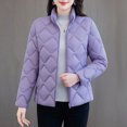 thumbnail image 1 of ZZwxWA Womens Lightweight Quilted Jacket Casual Packable Open Front Down Puffer Jackets Zip Up Winter Coat Outwear Cardigan, 1 of 4