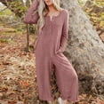 thumbnail image 1 of ZZwxWA Womens Long Sleeve Jumpsuits Casual One Piece Loose Stretchy Jumpsuit Wide Leg Long Pant Rompers with Pockets, 1 of 6