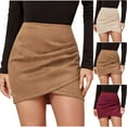 thumbnail image 1 of ZZwxWA Womens Mini Skirt High Waisted Summer Fitted Party Casual Fashion Zip Up Short Spandex Spring Pleated, 1 of 7