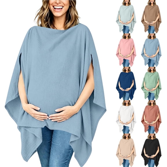 ZZwxWA Womens Nursing Cover for Breastfeeding, Oversized Soft Wrap Shawl Scarf Poncho, Multi-Use Nursing Shawl