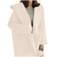 thumbnail image 1 of ZZwxWA Womens Open Front Hooded Peacoat Cardigan Winter Short Casual Loose Fit Trench Coat Jacket Outwear with Pockets, 1 of 6