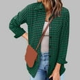 thumbnail image 1 of ZZwxWA Womens Plaid Cardigan Shirt Flannel Shacket Jacket Button Down Long Sleeve Casual Tops Lightweight Collared Blouses, 1 of 6