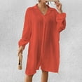 thumbnail image 1 of ZZwxWA Womens Plain Beach Cover Ups Button Down Sheer Split Kimono Oversized T Shirt Swimsuit Cover Up Dress Lightweight Blouse, 1 of 5