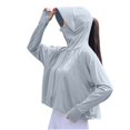 thumbnail image 1 of ZZwxWA Womens SPF Shirts Permanent UPF 50+ Jacket Long Sleeve Sun Protection Clothing Full Zip Quick Dry Hiking Hoodies, 1 of 2