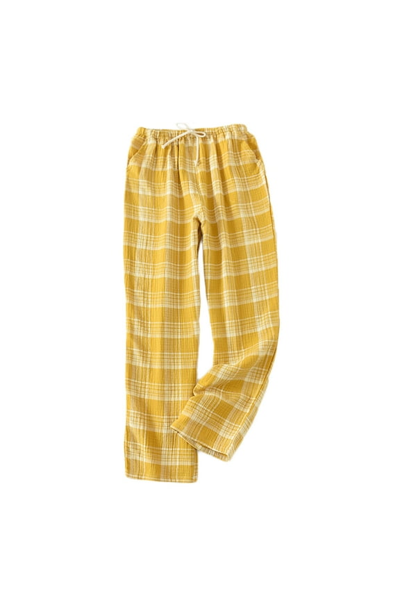 Womens Soft Lounge Plaid Pajama Bottoms Elastic Waistband Drawstring Cotton Pajama Pants Bottom Pants with Pockets for Woman