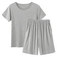 thumbnail image 1 of ZZwxWA Womens Summer 2 Piece Outfits Soft Modal Lounge Sets Sleeveless Tank Top Matching Shorts Pajamas Set with Pockets, 1 of 2