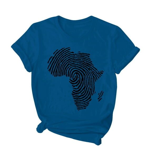 ZZwxWA Womens Tops Black History Month Printed Short Sleeved T-shirt Top Short-sleeved Round Neck Top/Shirt