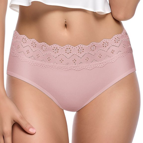 ZZwxWA Womens Underwear Sexy No Show Bikini Panties Lace Hipster Panty Soft Ladies Briefs