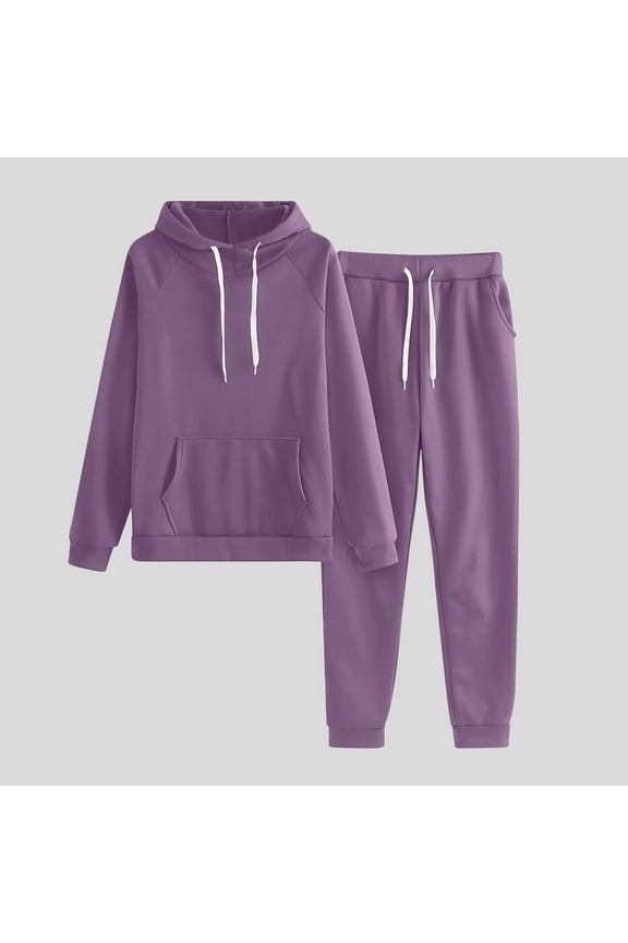 Workout Sets for Women Long Sleeve Womens Casual Loose Pullover Tops and Long Jogger Pants Tracksuit Sets Women's Comfy Sports Sets 2 Piece Sets Solid Outfits