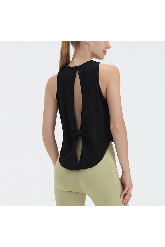 Workout Tops for Women Crop Tank Tops Sleeveless Cool Dry Loose Athletic Shirts for Running Yoga Gym Womens Vest