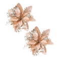 thumbnail image 1 of ZZyuan Christmas Artificial 3 Layer Glitter Stereo Simulation Ornaments Christmas Decorations For Christmas Tree Wreath Garland Box Holiday Xmas Home Decor 2 Pack, 1 of 7