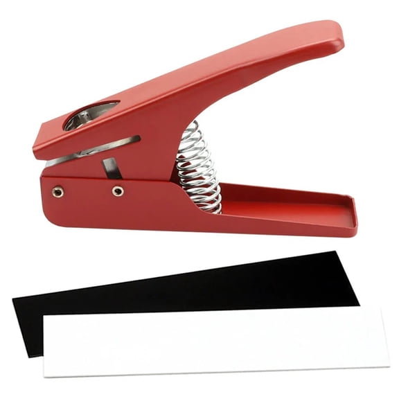 ZZyuan Diy Guitar Pick Punch Maker Kit, Premium Custom Plectrum Cutter Tool, Pick Clip & Smoothing File, Heavy Duty Stainless Steel Blade, Unique Gift for Guitar Players Red 17.5*8.2*3.8
