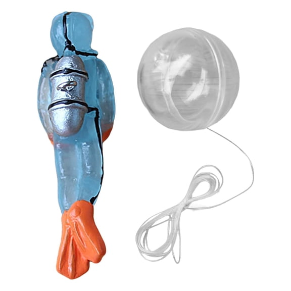 ZZyuan Glow In The Dark Fish Tank Decorations Floating Diver Aquarium Accessories Cute Little Diver Ornament For Freshwater And Saltwater BU2