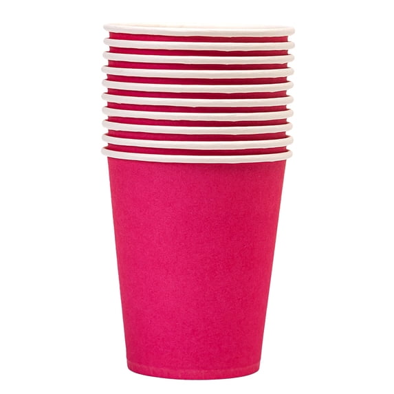 ZZyuan Paper Cups Disposable Party Cups Rainbow Colorful Drinking Cups for Party DIY Holiday Events D One Size