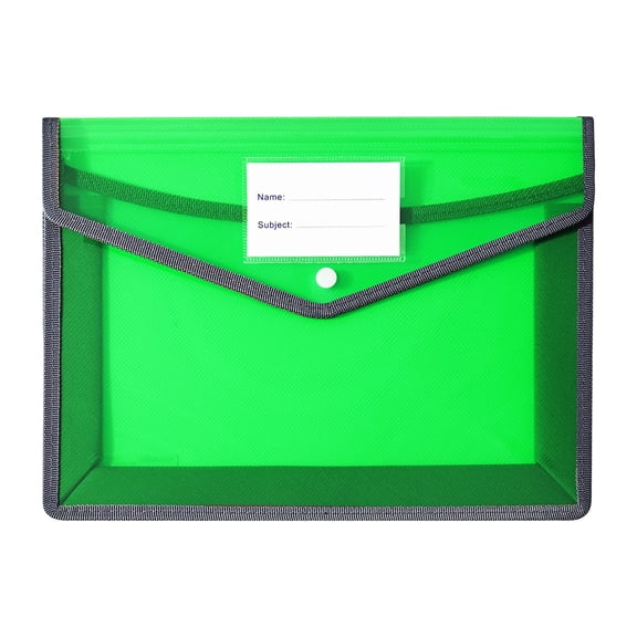 ZZyuan Plastic Expandable File Organizer Folder(No Divider), 1Pcs Waterproof Transparent Document Holder Storage for Receipt/Paper/Bill/Taxes/Letter, Easy to Label A4 Size for Office Home D